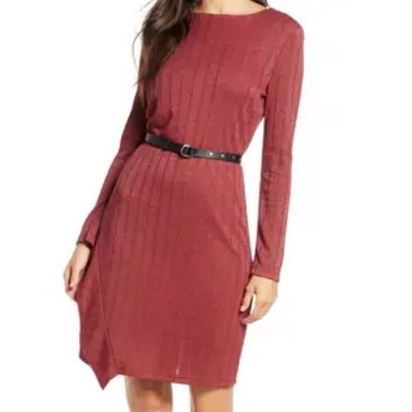 Sam Edelman Belted Sheath Dress - Picture 1 of 8